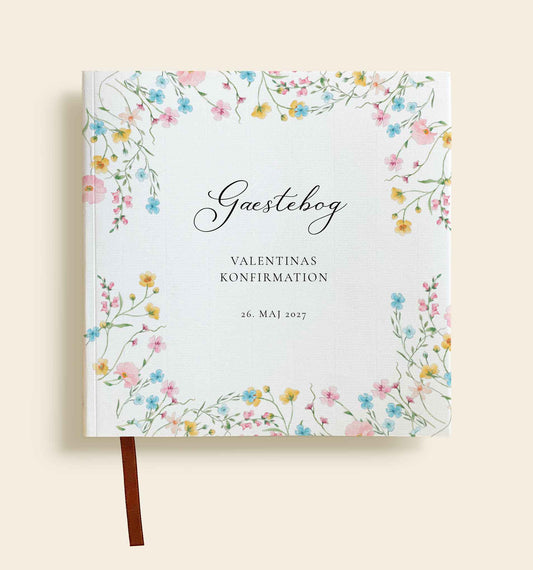 Valentina Konfirmation Gæstebog med personligt omslag