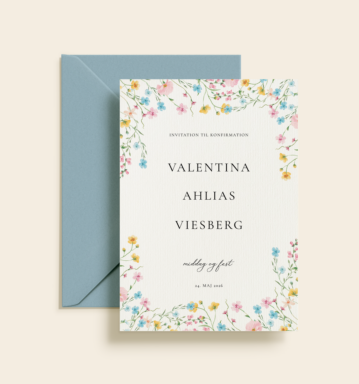 Valentina Konfirmation Invitation