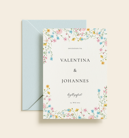 Valentina & Johannes Bryllup Invitation