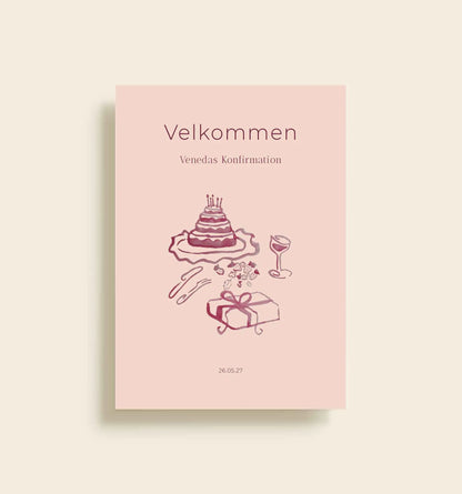 Veneda Konfirmation Velkomstskilt