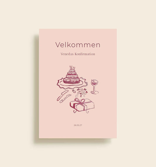 Veneda Konfirmation Velkomstskilt