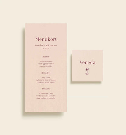 Veneda Konfirmation Bordkort