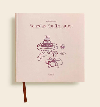 Veneda Konfirmation Gæstebog med personligt omslag