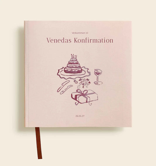 Veneda Konfirmation Gæstebog med personligt omslag
