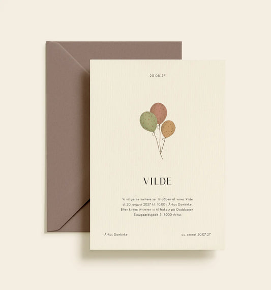 Vilde Barnedåb Invitation