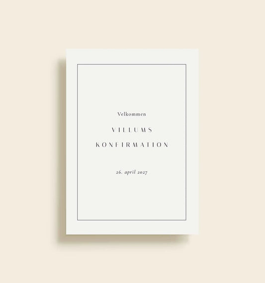 Villum Konfirmation Velkomstskilt