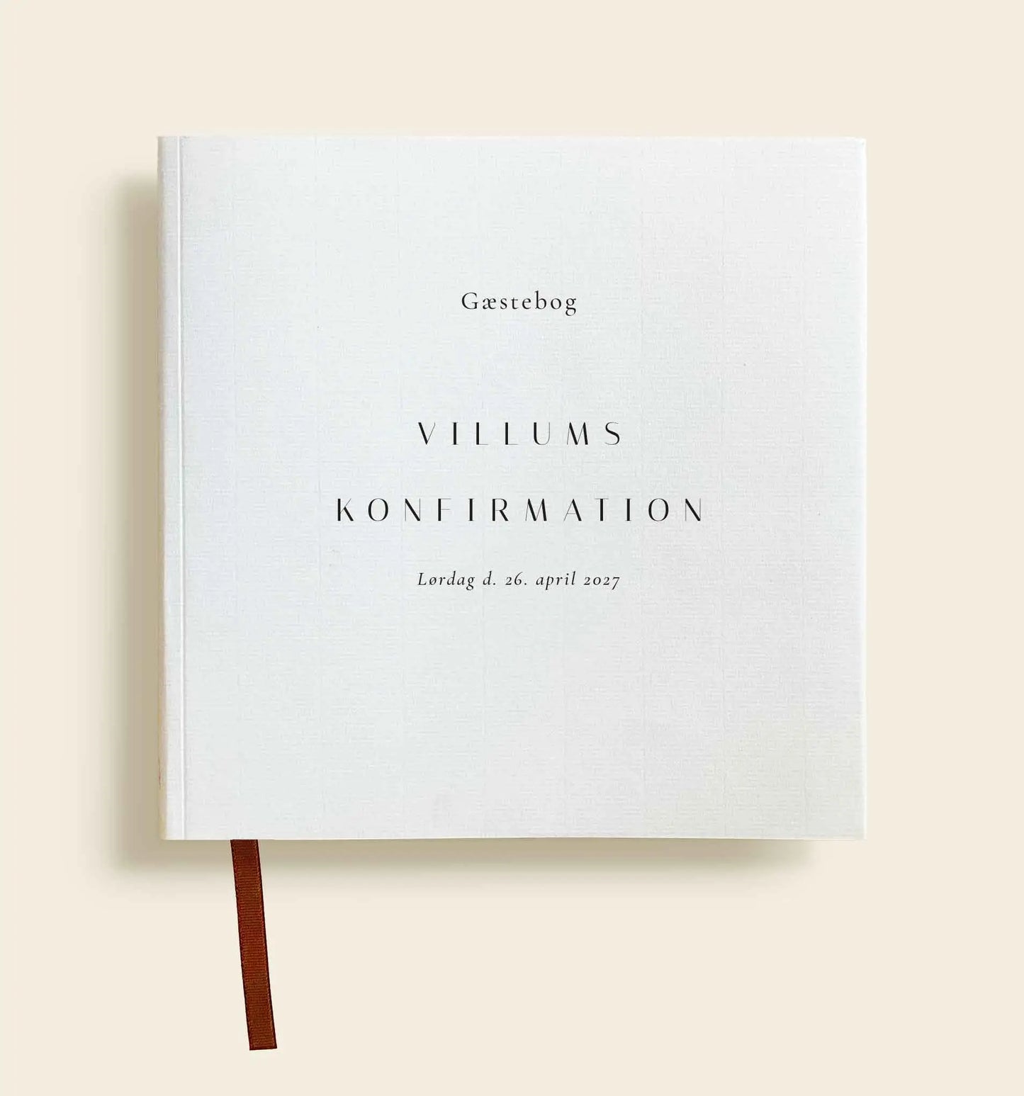 Villum Konfirmation Gæstebog med personligt omslag