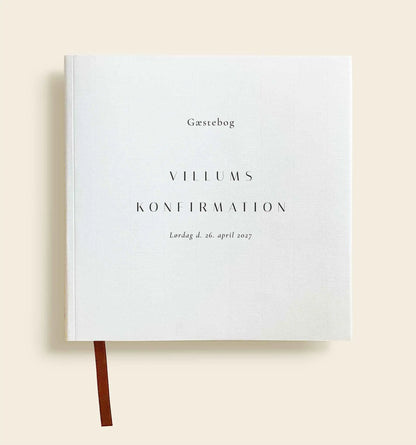 Villum Konfirmation Gæstebog med personligt omslag