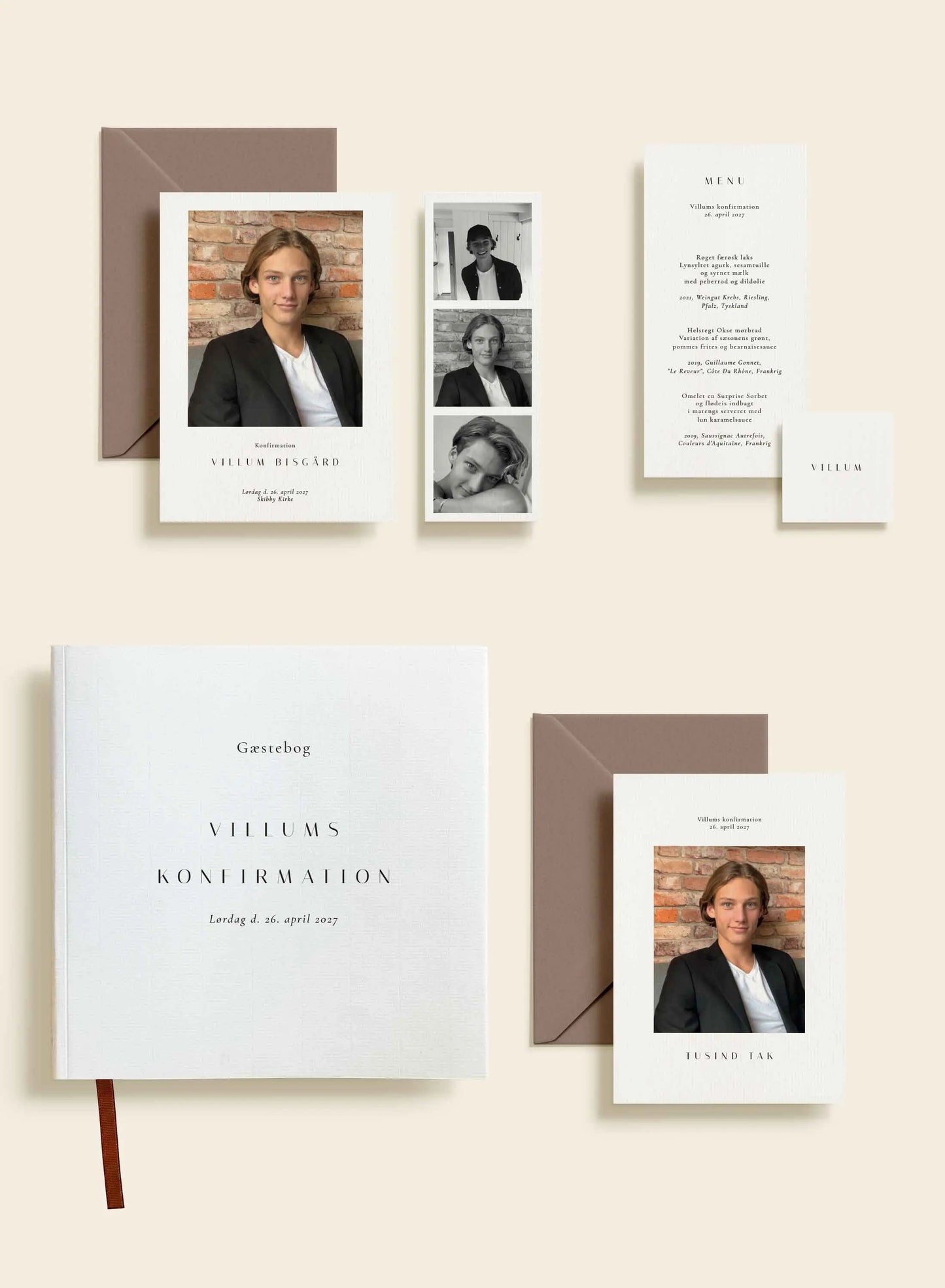 Villum Konfirmation Takkekort