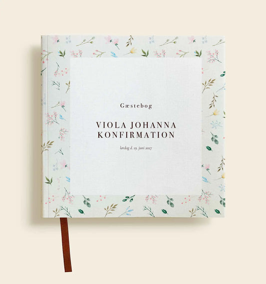 Viola Johanna Konfirmation Gæstebog med personligt omslag