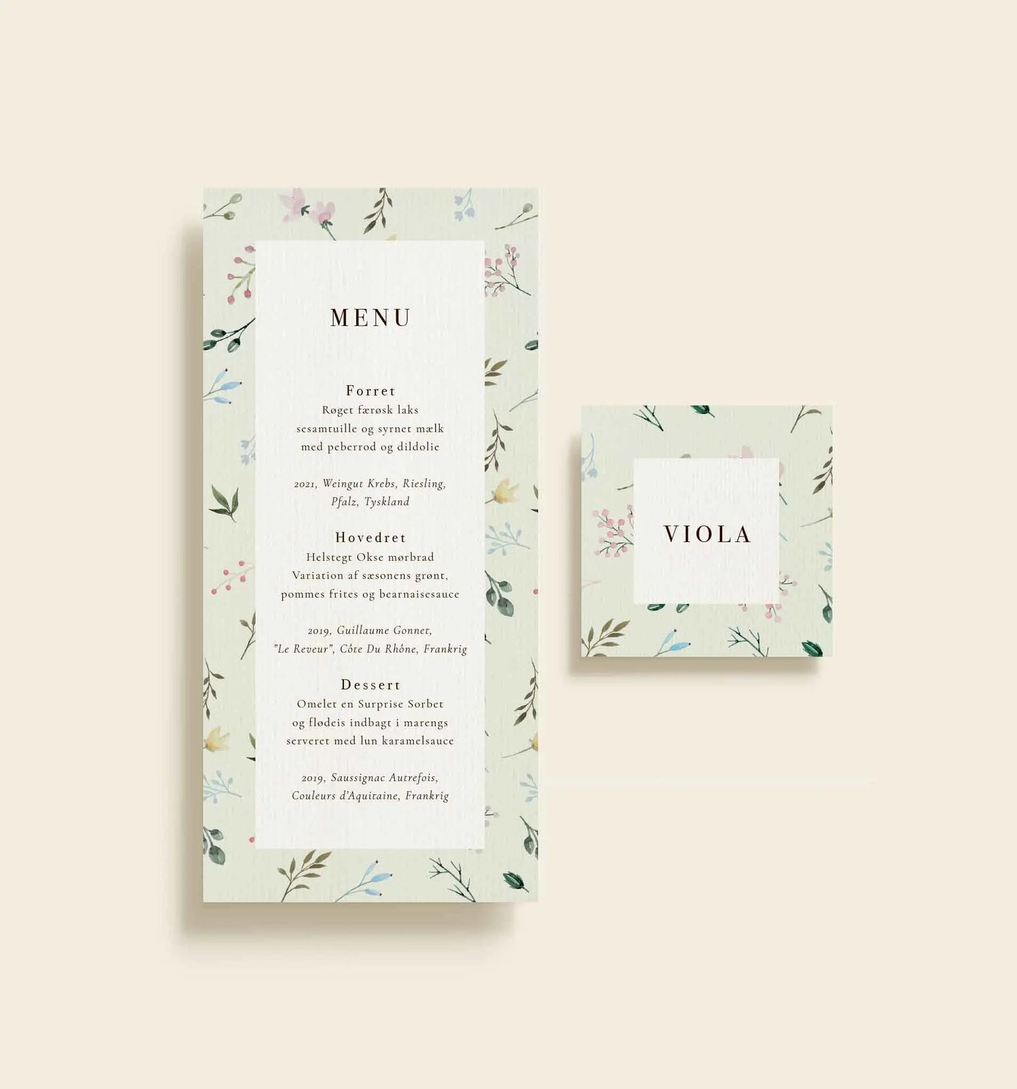 Viola Johanna Konfirmation Menukort