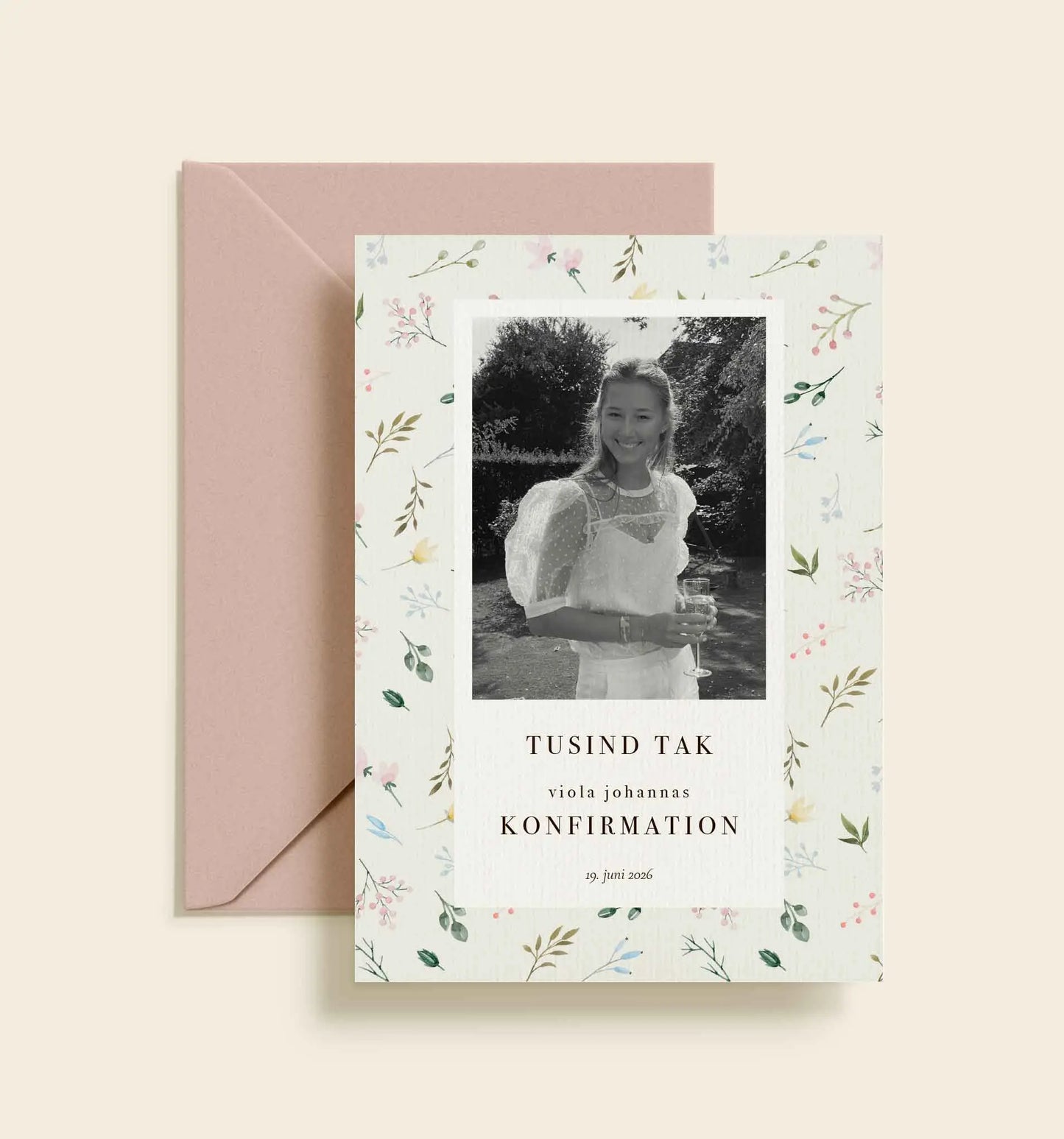 Viola Johanna Konfirmation Takkekort