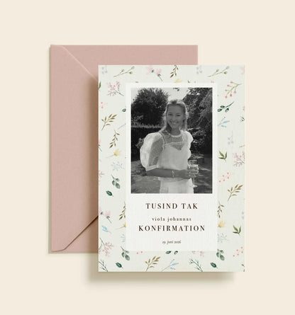 Viola Johanna Konfirmation Takkekort