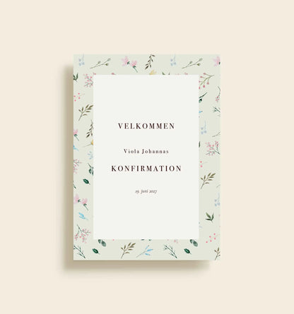 Viola Johanna Konfirmation Velkomstskilt