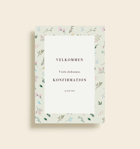 Viola Johanna Konfirmation Velkomstskilt