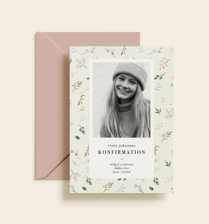 Viola Johanna Konfirmation Invitation - Print Selv / Digital