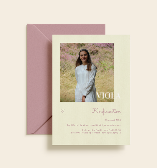 Viola Konfirmation Invitation