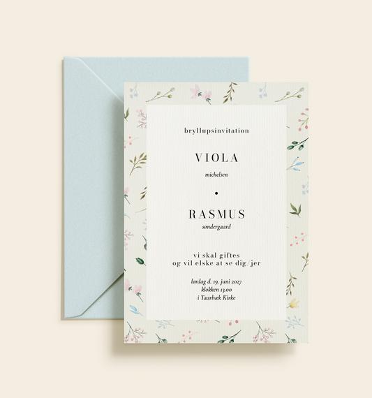 Viola & Rasmus Bryllup Invitation