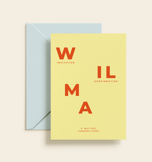 Wilma Konfirmation Invitation